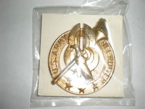 Us Army Recruiter Badge Gold Ebay