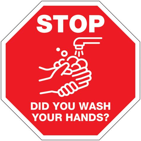 Stop Did You Wash Your Hands Sign Seton
