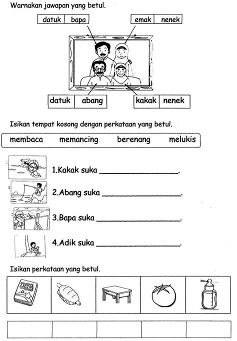 6 Tahun Pra Sekolah Latihan Bahasa Melayu Prasekolah Latihan Menulis
