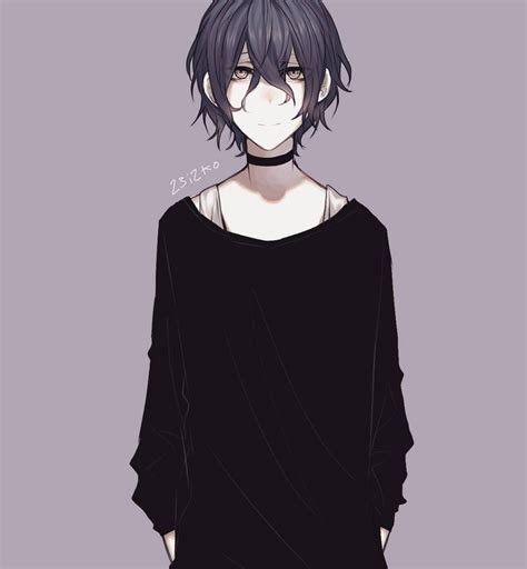 Anime Emo Boy With Black Hair Hair Style Lookbook For