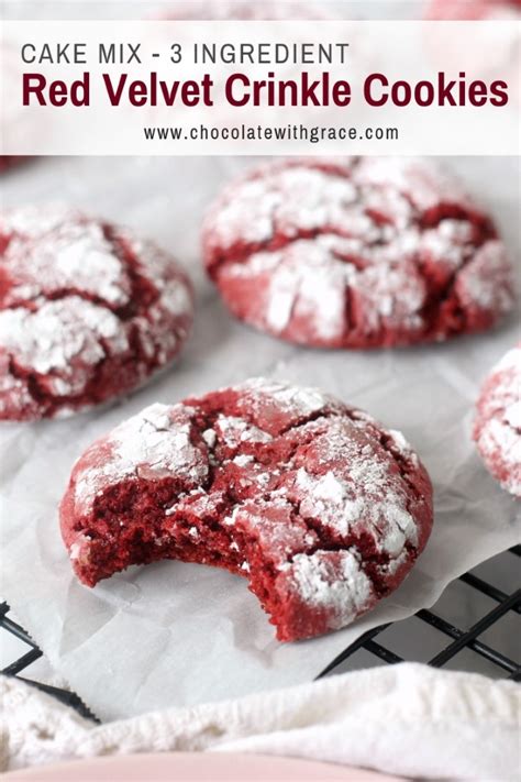 I don't blame me in a bad way.but i still think that most of the cause of this change falls on my shoulders. Cake Mix Red Velvet Crinkle Cookies - Chocolate With Grace