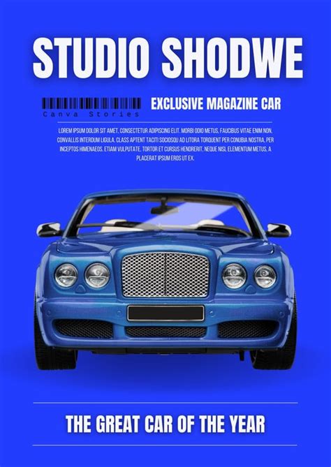 Page 2 Free Printable Customizable Car Magazine Cover Templates Canva