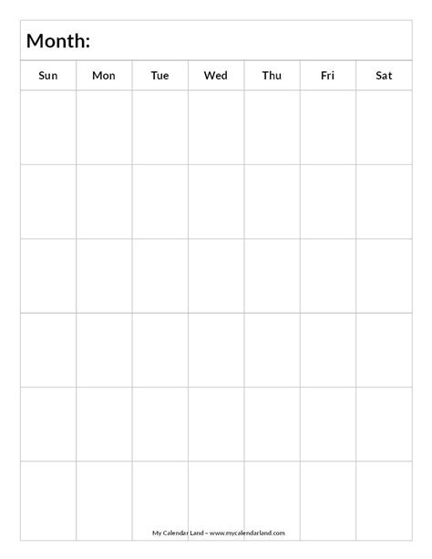 6 Week Schedule Template Best Calendar Example