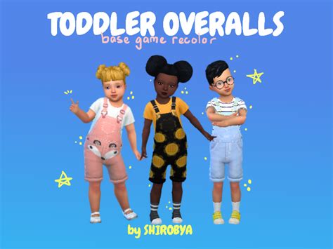 The Sims Resource Toddler Overalls Base Game Recolor ☀