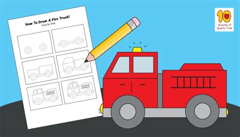 Easy, few steps, video lessons on how to draw cartoons, a rose, a dog, a dragon and much more. How to Draw a Fire Truck - 10 Minutes of Quality Time