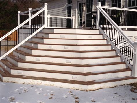 Add blocking to bridge any large. Trex decking with wrap around stairs! | Decks | Pinterest | Decking, Wraps and Stairs