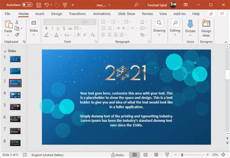 Animated New Year 2021 Powerpoint Template