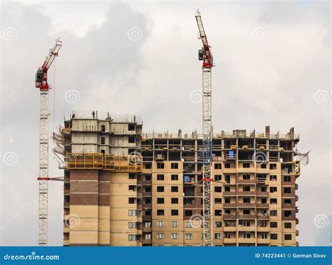 Construction Of A Residential Home Stock Image Image Of Worker Work