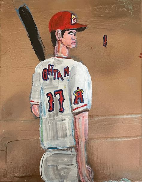 Shohei Ohtani Acrylic On Canvas 11x14in Art El Santos World