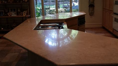 Brilliant Services Restored And Polished This Limestone Countertop In