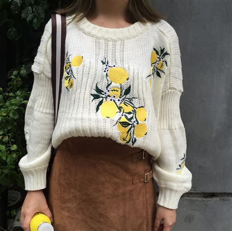 Free Shipping Embroidered Flower Knitted Sweater On Storenvy
