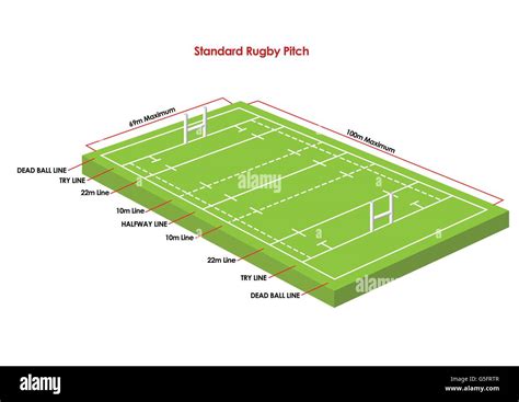 Diagrama De Un Campo De Rugby Estándar Fotografía De Stock Alamy
