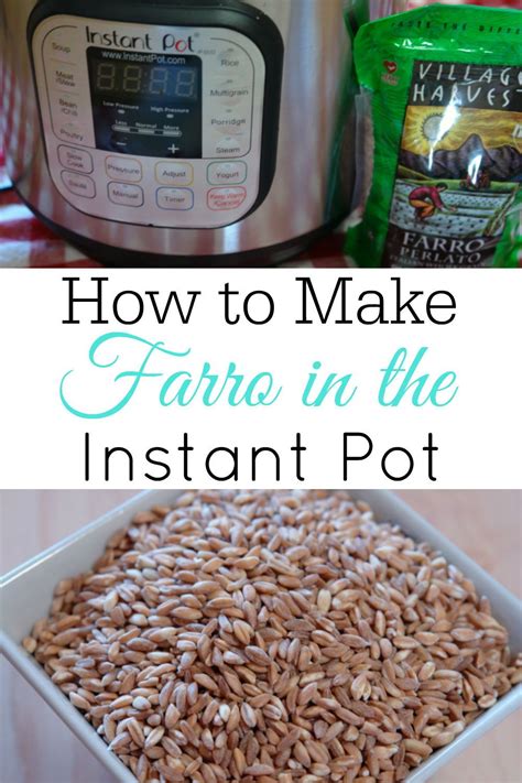 Close the instant pot, move the pressure release valve to 'sealing' and set the pot to cook on 'manual' or 'pressure cook', 'high. How to Make Farro in the Instant Pot - Retro Housewife ...