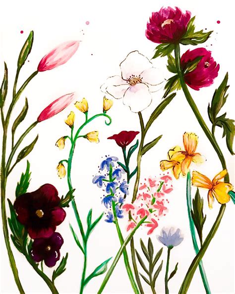 Wildflower Floral Botanical Print Of Original Watercolor Etsy
