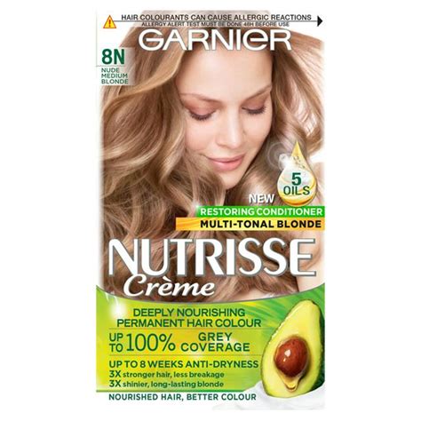 Garnier Nutrisse Nude Hair Dye 8 132 Medium Blonde 7 99 Compare Prices