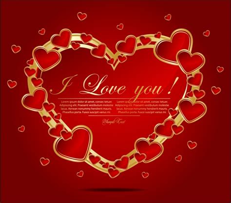 Romantic Greeting Card Vector Free Vector In Encapsulated Postscript