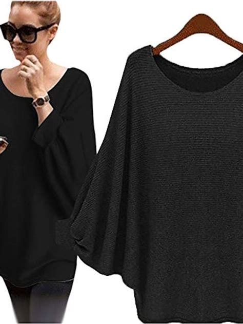 Mujer Pulóveres Pull Over Saltador De Punto Color Sólido Elegante