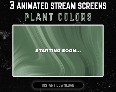 Plants Twitch Overlays Plant Color Twitch Panels Starting Etsy