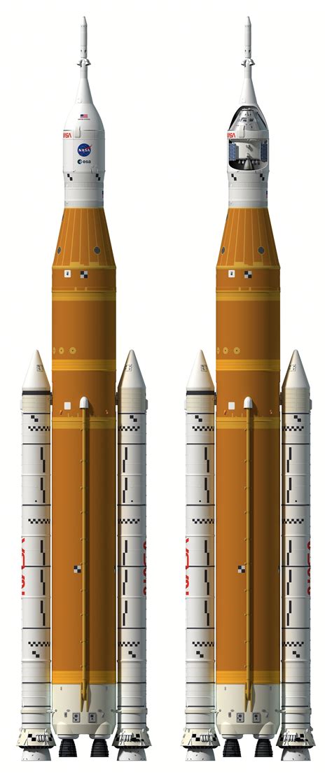 Esa Artemis Rocket With Orion And European Service Module Inside
