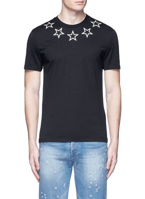 Givenchy Cuban Stars Print Cotton Jersey T Shirt Blackwhite