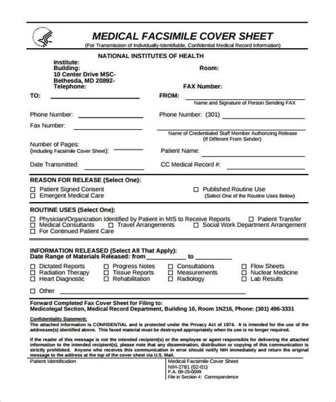 10 Medical Fax Cover Sheet Word Pdf