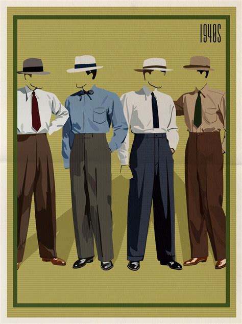 Menswear Fashion Styles Of The 1940s Tie Styles From The 1940s
