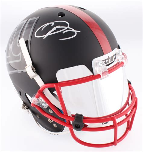 Odell Beckham Jr Signed Giants Custom Matte Black Full Size Helmet