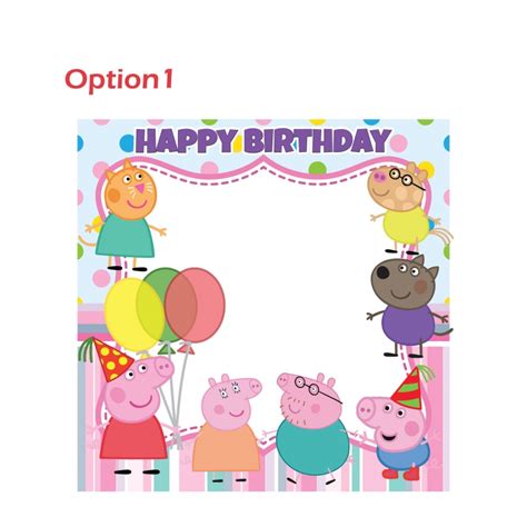Peppa Pig Happy Birthday Frame Small Size Party Box