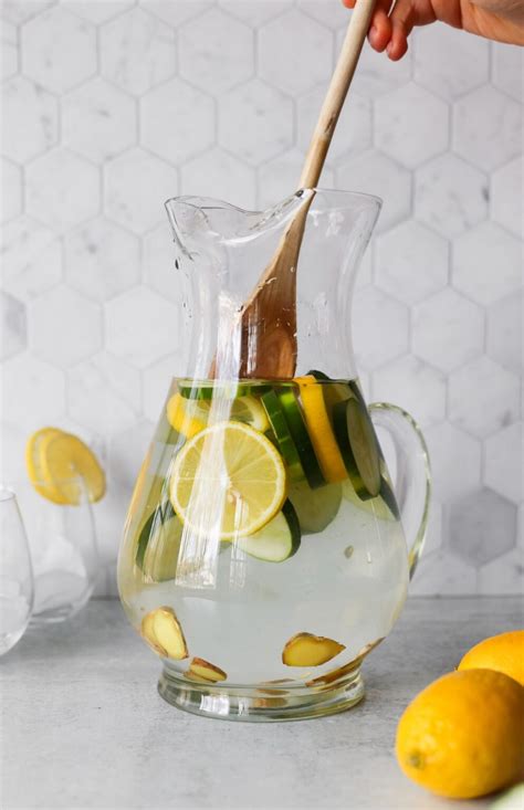 Cucumber Lemon Ginger Infused Water Cook At Home Mom