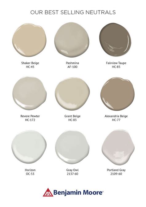 Taupe Paint Color Chart