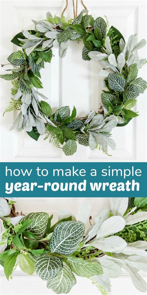 How To Make A Simple Diy Evergreen Wreath Make And Takes Door