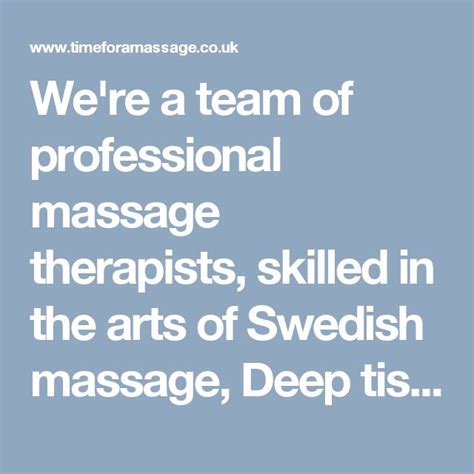 Were A Team Of Professional Massage Therapists Skilled In The Arts Of