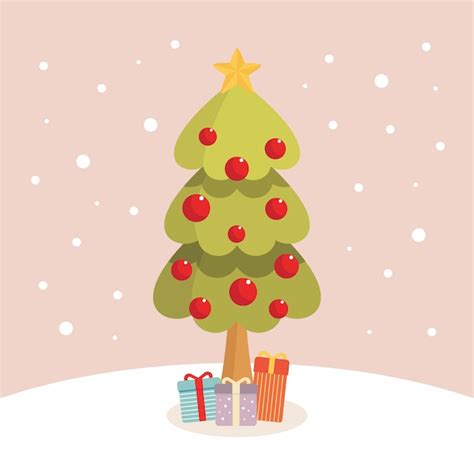 Premium Vector Christmas Tree Illustration