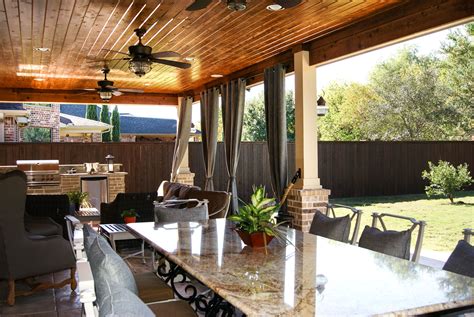 Patio Cover Outdoor Kitchen And Fire Pit Royal Oaks Houston