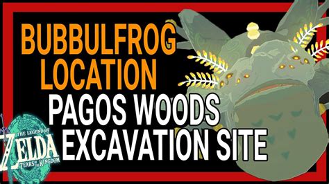 Bubbulfrog Location Pagos Woods Excavation Site Zelda Tears Of The