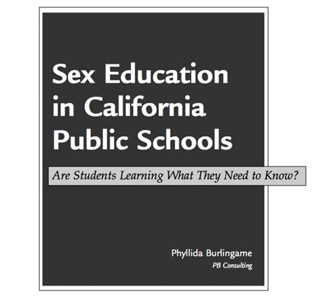 Sex Education In California Public Schools Are Students