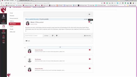 canvas discussion board and modules tip video youtube