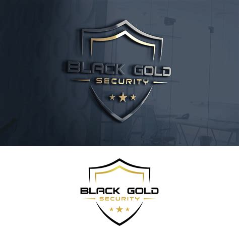 Modern Masculine Security Service Logo Design For Black Gold Security