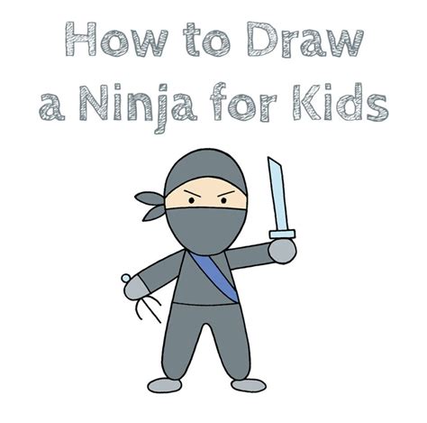 How To Draw A Ninja For Kids How To Draw Easy