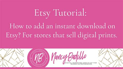 How Add An Instant Download On Etsy For Stores That Sell Digital