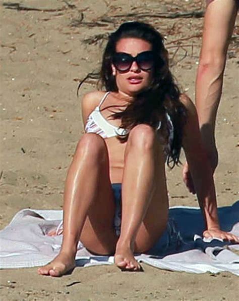 lea michele bikini candids on a beach in mexico december 2015