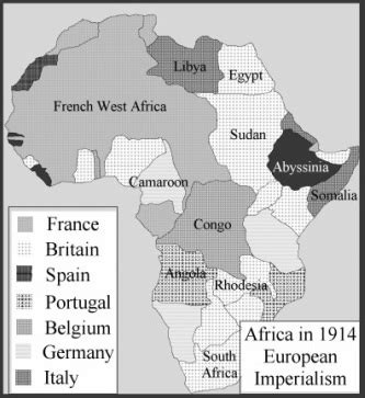 This map of the world depicts imperialism in the modern world and shows how the continent of africa and other territories were colonized by the super powers of the world. Information on the age of Imperialism - Chapter 23 - Becoming a World Power