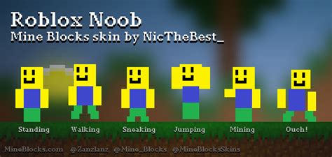 Mine Blocks Roblox Noob Skin By Nicthebest