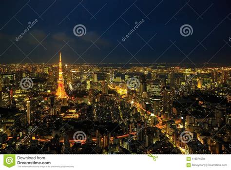 Nuit De Tour De Tokyo Photo Stock Image Du Nippon Attraction 116071570