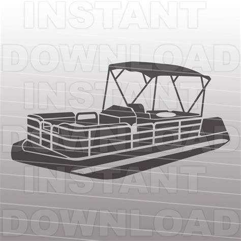 Pontoon Boat SVG File Boating SVG File Boat Life SVG Vector Clip Art