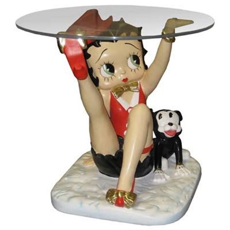 Betty Boop Glass Table Top Rare Figurine Statue Polystone 2000 Etsy