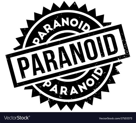 Paranoid Rubber Stamp Royalty Free Vector Image