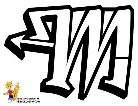 Gambar huruf keren dari a z. Grafiti Huruf M Mudah - Moa Gambar