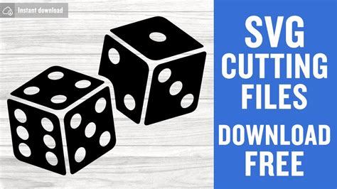 Two Dice Svg Free Cut File For Cricut Youtube