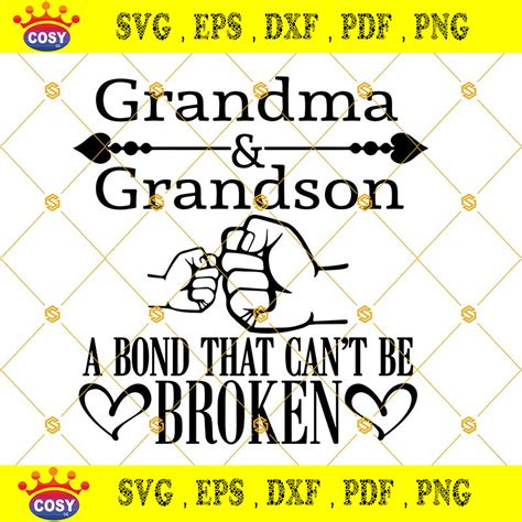 grandma and grandson a bond that can t be broken svg mimi svg